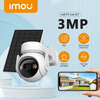 Imou Solar/Akku Kabellose Überwachungskamera 3MP Cell PT Lite kit mit solarpan