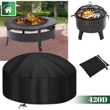 30inch Fire Pit Cover Heavy Duty Waterproof Round Fire Pit Bowl Table Protector
