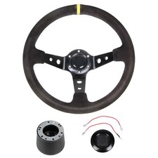 14 6-bolt Steering Wheel Kit Chevelle El Camino 67-68 W Black Sport Suede... 14 6-bolt Steering Wheel Kit Chevelle El Camino 67-68 W Black Sport Suede...