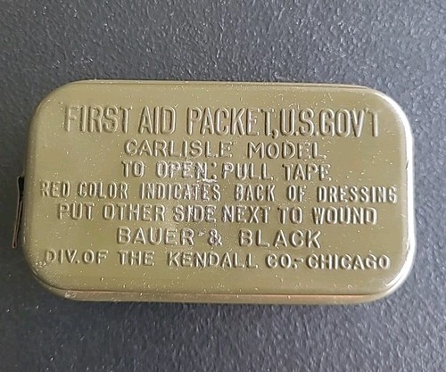 Vintage FIRST AID PACKET US Govt sealed unopened CARLISLE Model Acme Products