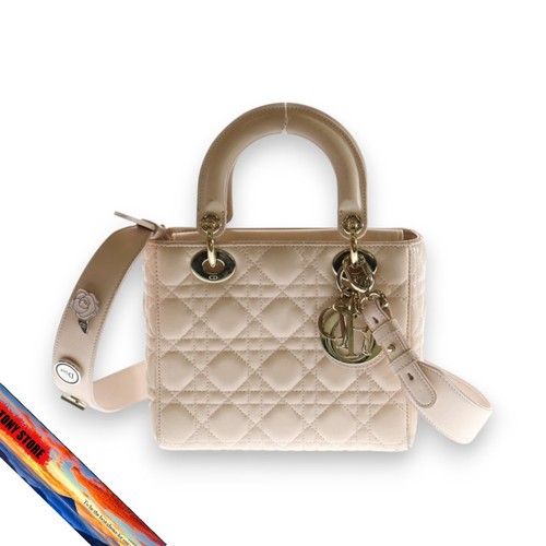 Christian Dior Lady Dior MyABCDior Cannage Small 2WAY Handbag Baby Pink