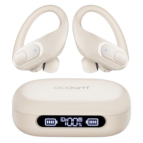 Wireless Bluetooth Earbuds with 96Hrs Playback Sport Earphones M Ivory-image