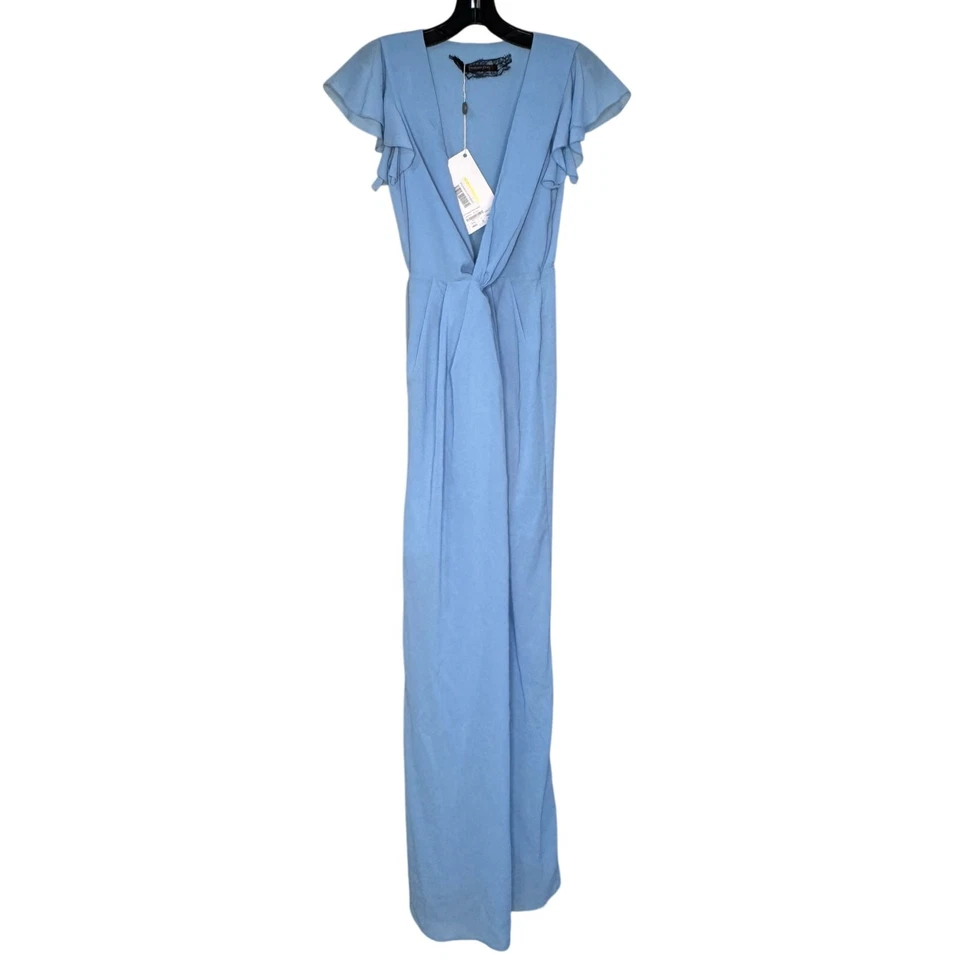 Maxi Vestido Patrizia Pepe Sera Nuevo con Etiquetas Frente Torcido en Azul Cósmico Talla IT 40/US 4 Foto 2 de 4