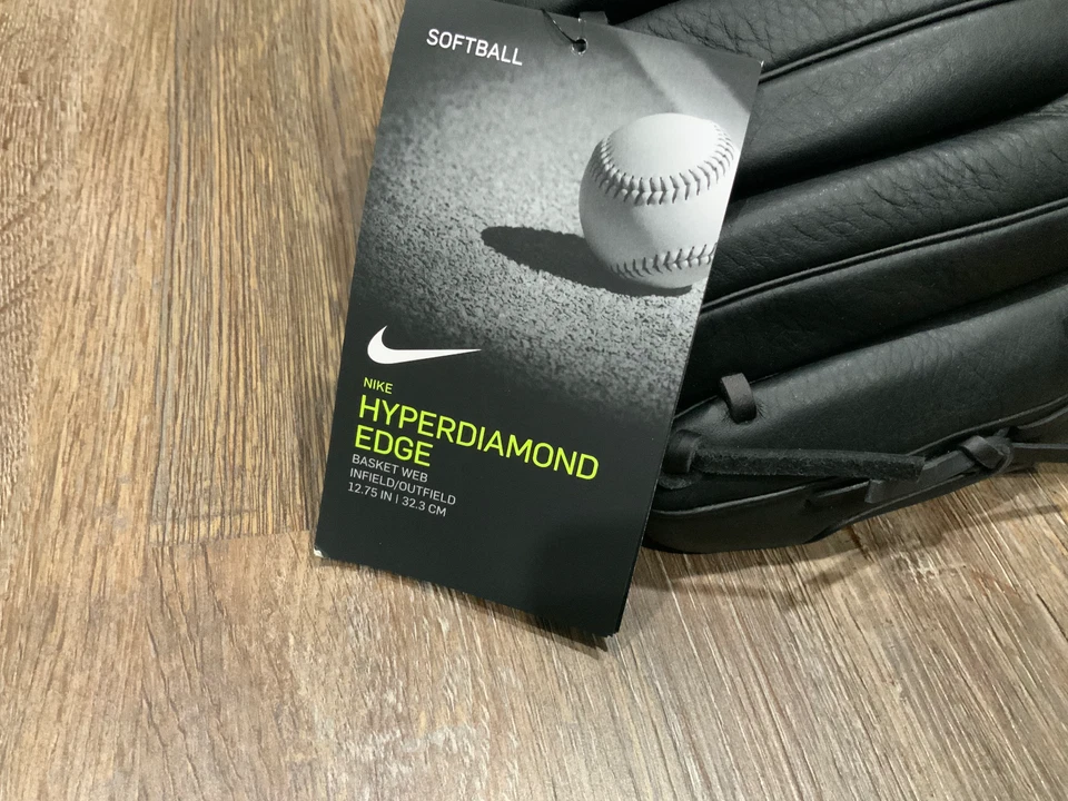 Guante de softbol Nike Hyperdiamond Edge 12,75" tiro a la izquierda negro de campo Foto 3 de 4