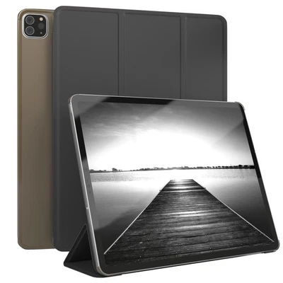 EAZY CASE Per Apple iPad Pro 12,9" 3/4/5/6 Custodia Smartcase Cover Nera