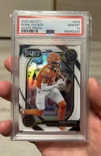 2024 Panini Select Rome Odunze Chicago Bears #236 White Prizm /35 Rookie PSA 10 