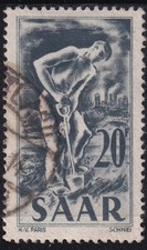 Briefmarke Deutschland, Saarland, 1951, Mi 283