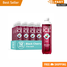 Sparkling Ice, Black Cherry Sparkling Water, Zero Sugar Flavored Water, with Vit
