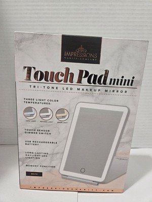 Touch Pad Mini Tri-tone Led Makeup Mirror ( White )