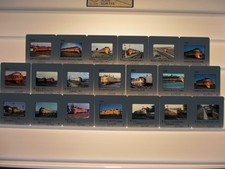 Lot of 20 Milwaukee Passenger Diesels Dupe Chione Railroad Slides