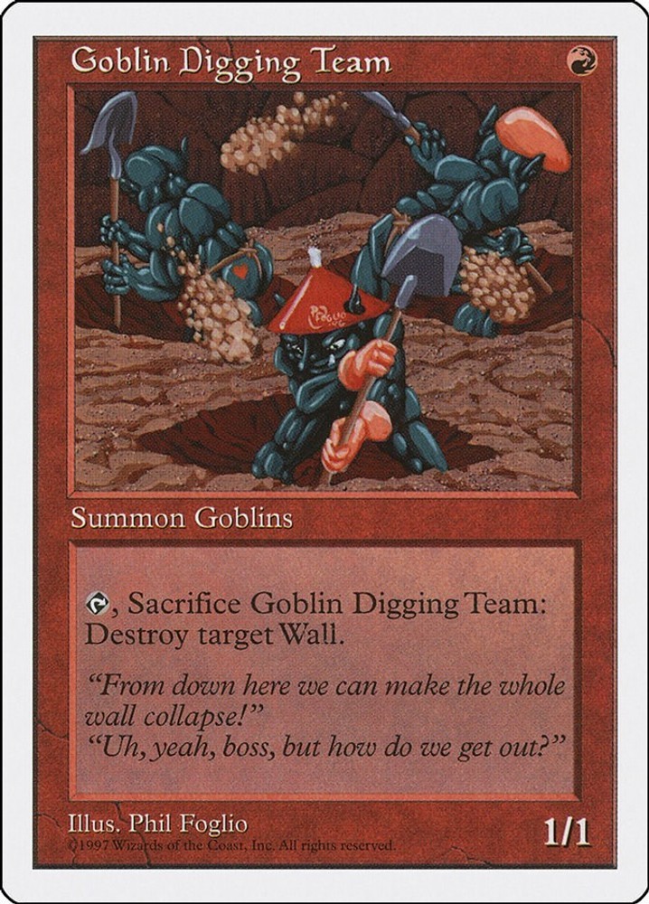 EN Goblin Digging Team 234 Fifth Edition Common LP