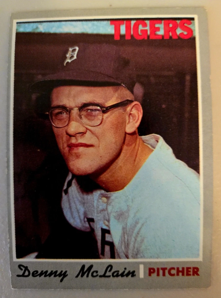 Lote de 9 tarjetas vintage Topps DETROIT TIGERS 1970, BILL FREEHAN, DENNY McLAIN Foto 2 de 4