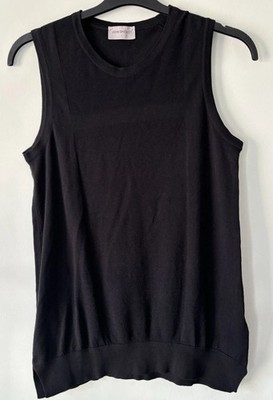 John Smedley Women Sea Island Cotton Vest Large Made In England 