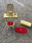 Vintage 1963 Mattel SUSY GOOSE Barbie Doll MIRRORED VANITY and STOOL And Dresser
