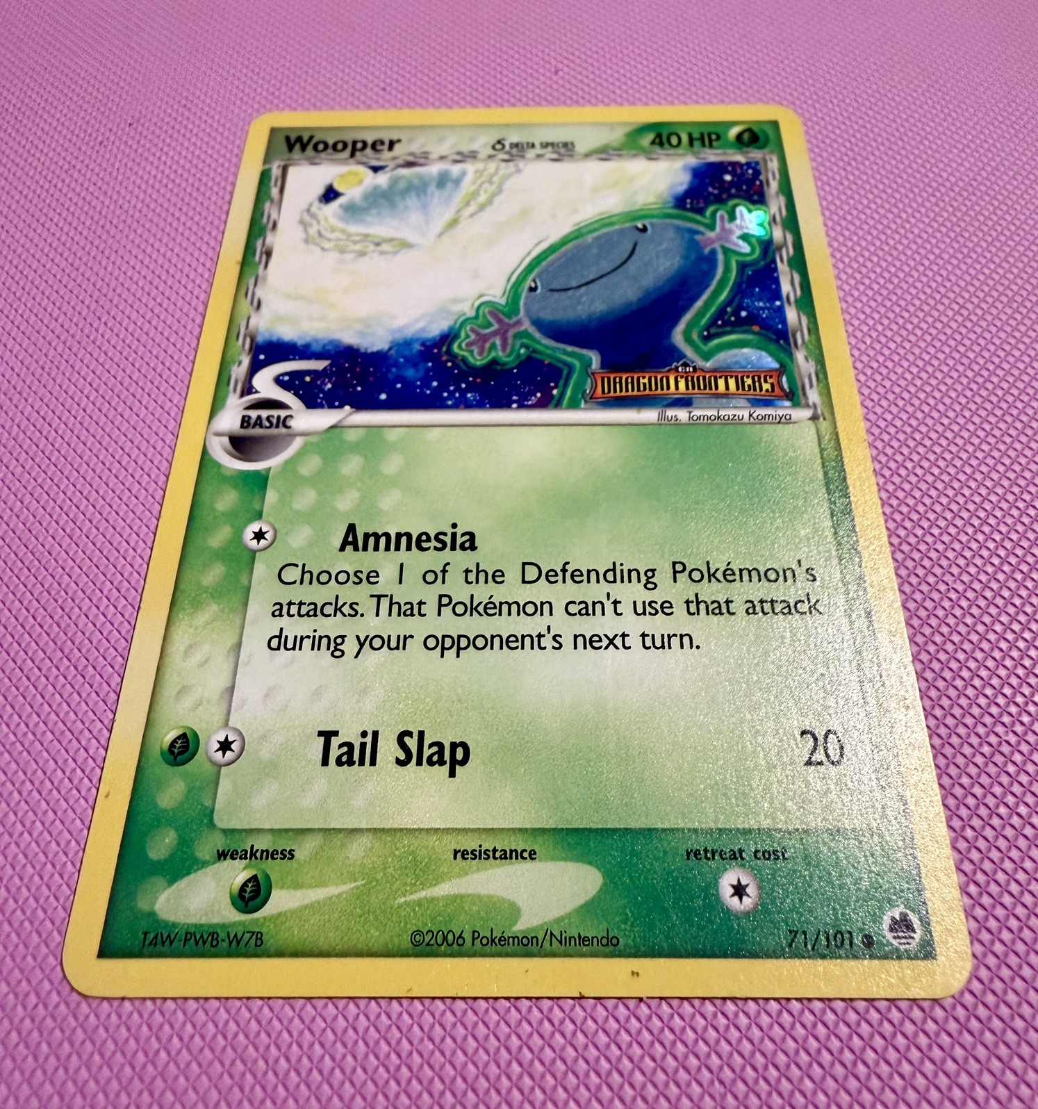 Wooper (Delta Species) 71/101 Dragon Frontiers Reverse Holo LP/NM
