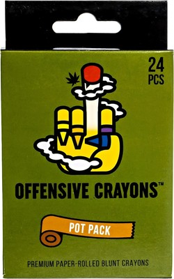 Offensive Crayons Pot Pack - Stoner Gag Gift, Adult Humor, Ideal for White Eleph