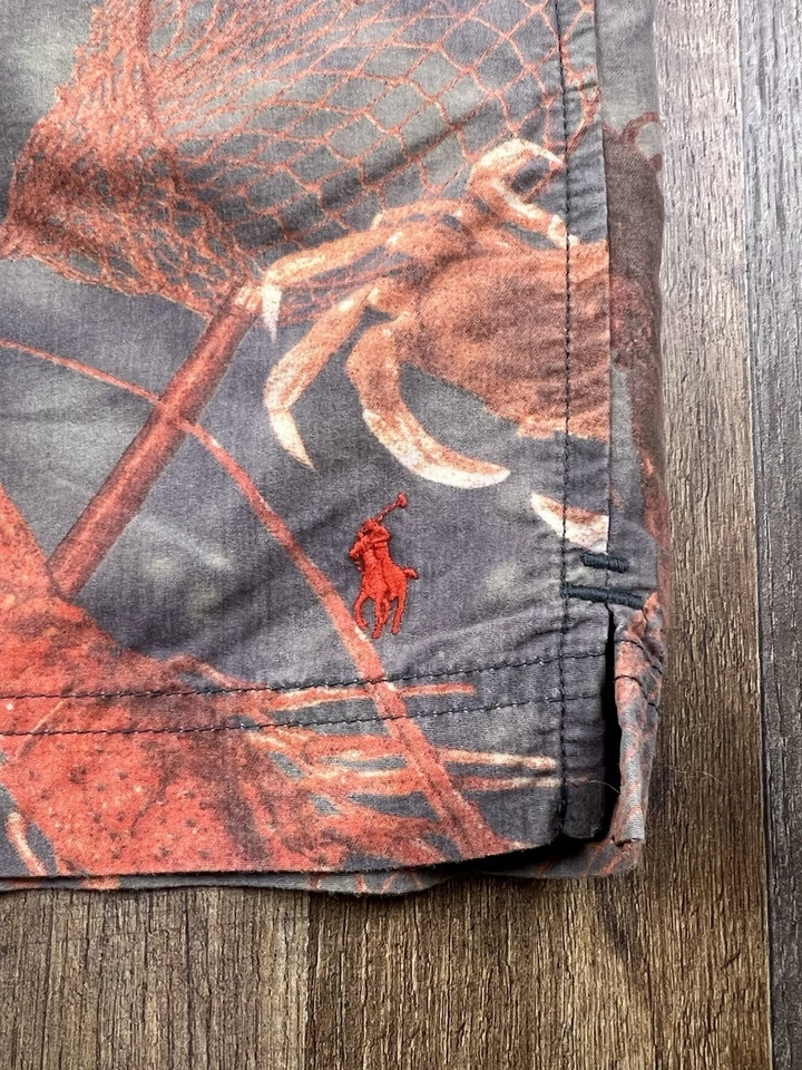 Pantalones Cortos de Natación Ralph Lauren Polo Deportivos De Colección L Tie Dye Cangrejo Langosta. Foto 2 de 4