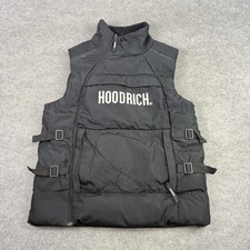 Hoodrich Gilet Mens Small Black Astro V3 Vest Puffer Quilted Bodywarmer Utility