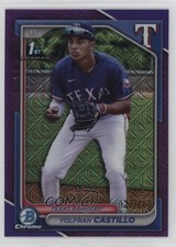 2024 Bowman Chrome Mega Box Purple Mojo Refractor 127/250 Yolfran Castillo 10no