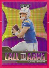 2021 Playbook Justin Herber Purple prizm Call to Arms #CA-JHE LA Chargers READ