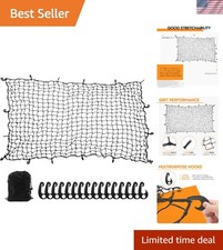 7' x 5' Heavy Duty Bungee Cord Cargo Net Stretches to 14' x 10'-Latex Truck B...