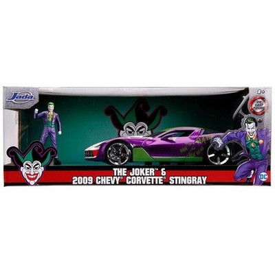 Jada JAD31199 - 1/24 2009 CHEVY CORVETTE STINGRAY DC COMICS WITH JOKER FIGUR