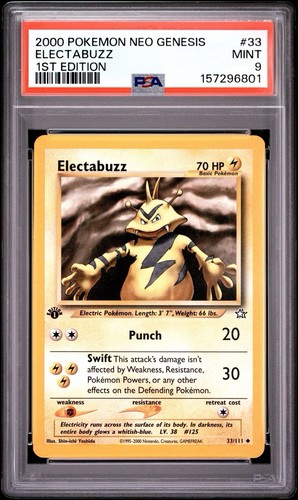 Electabuzz (1st Edition) graded PSA 9 for sale on eBay