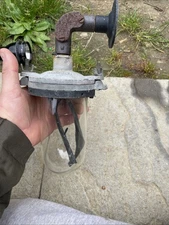 Vintage Industrial Walsall Wall Light Glass And Cast