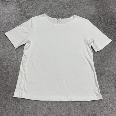 Vintage 90s E.D. Lee Basic T-Shirt Womens Plus 1X White Short Sleeve Cotton Tee
