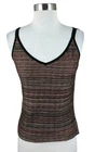 Giorgio Armani Tank Top Sleeveless V Neck Wool Cotton Sweater Knit Italy Size 4