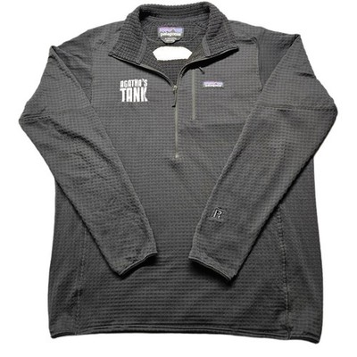 Patagonia R1 Pullover Jacket Mens XL Black Polartec Grid Fleece Lined 1/2 Zip