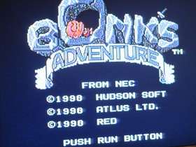 TURBO GRAFX 16 SYSTEM CONSOLE LOT w/5 GAMES BONKS ADVENTURE NEC *NICE SHAPE*