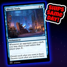 Rhystic Study - Custom Art Magic: The Gathering Playtest Card - Commander EDH