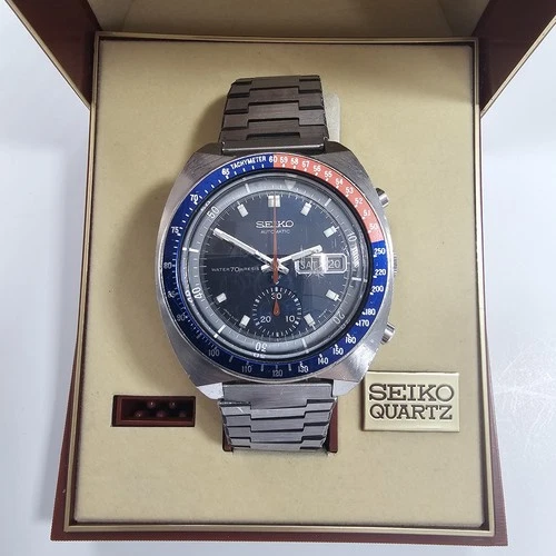Vintage Seiko Automatic Chronograph Pepsi|Ref# 6139-6005|Untested|Read Desc