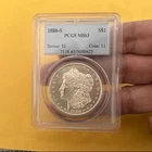 1880 S Morgan Silver Dollar  PCGS MS 63 Blast White 1880S Mint MS63 $1