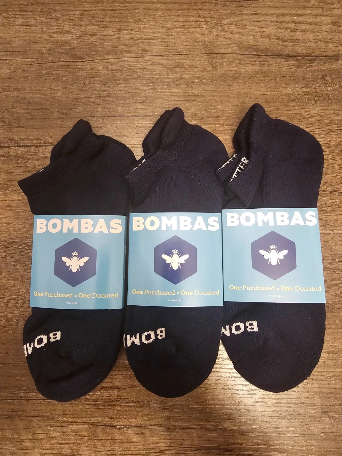 Bombas Ankle Socks – 6 Pairs – Navy Blue – Size Large – Unisex