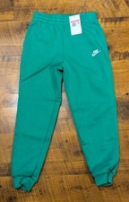 Nike Kids Fleece Joggers Green Kids Size Large Retail 45 NEW