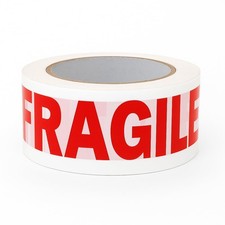 Fragile Packing Tape 2  x 110 Yards   2 inches x 110 yards x 2.0 mil, White