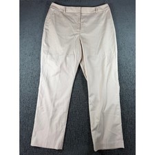Alex Marie Womens Cream Beige Straight Leg Dress Pants Size 14 Stretch Trousers
