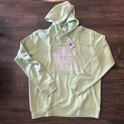 Adidas Originals Trefoil Fleece Hoodie Semi Green Spark IM9395 Neu mit Etikett Large HERREN - Bild 1 von 4