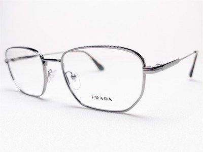 Men's Prada Eyeglasses Frames VPR52W 5AV-1O1 Gunmetal Aviator 54/19~140 NEW