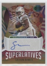 2021 Panini Illusions Superlatives Signs Green 22/50 Salvon Ahmed Auto c6x