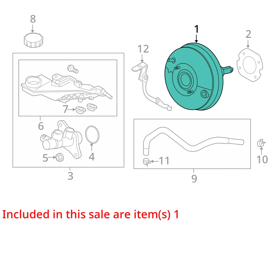 Power Brake Booster Fits 13-17 MAZDA CX-5 2050736 - Image 3 of 4