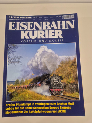 Eisenbahn Kurier Jahrgang 2021 vollständig, 12 Hefte, gelesen