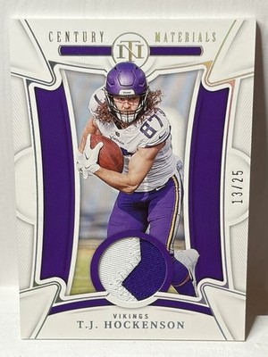 2022 Panini National Treasures T.J. Hockenson Century Materials /25