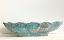 Vintage 1957 Lane & Co. Van Nuys, California Turquoise & Gold Pottery Dish - MCM