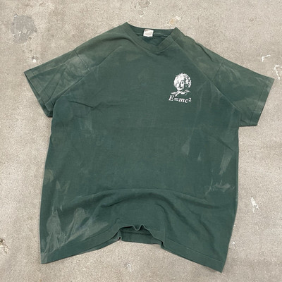 Vintage 90s Albert Einstein E=MC2 Reasons To Be An Engineer Faded Green Size XL