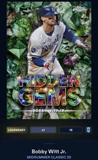 Digital Topps Bunt 2025 Bobby Witt Jr. Hidden Gems /10cc Limited Legendary Card.