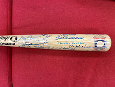 HOF 31-Signature Bat - Williams Berra Banks Gwynn (More in Desc) BAS Auth Auto!!