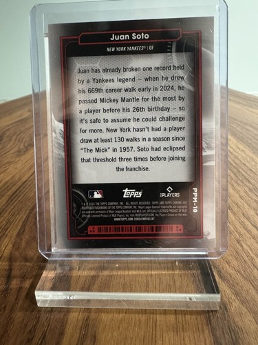 2024 Juan Soto Topps Chrome Cosmic Planetary Pursuit Mercury #PPM-10 custodia Hit SP - Foto 2 di 2